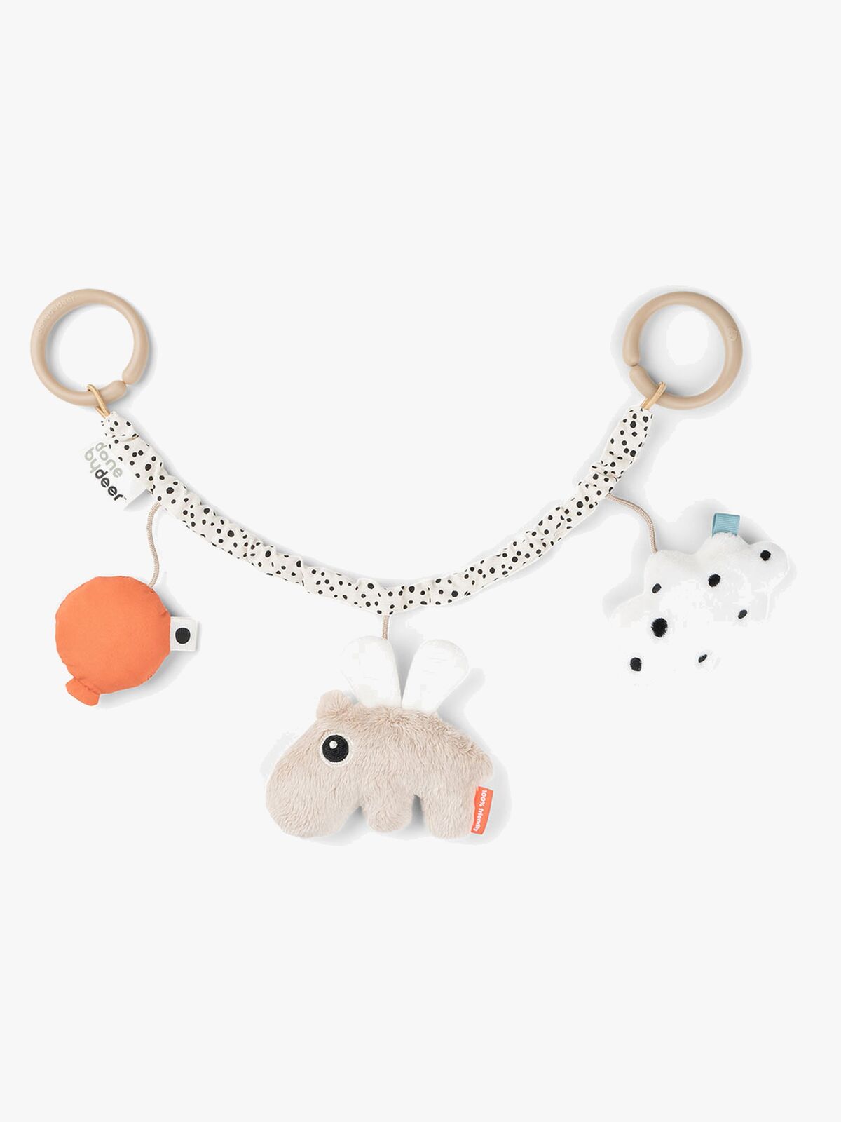 Done By Deer Happy Clouds Barnevognslegetøj, Sandfarvet