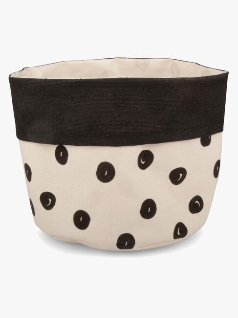 Form Living Opbevaringskurv Prikket Stor, Beige/Sort