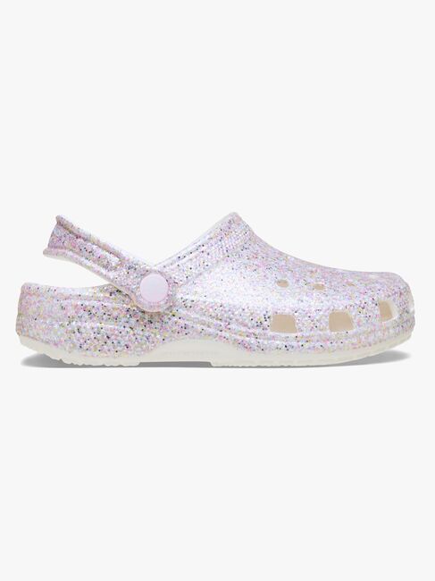 Crocs Classic Fantasy Glitter Crocs, Hvid