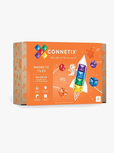Connetix Magnetiske Byggeklodser Rainbow Square 42 Dele