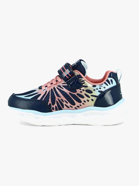 Leaf Malmen Blinkende Sneakers, Navy/Pink