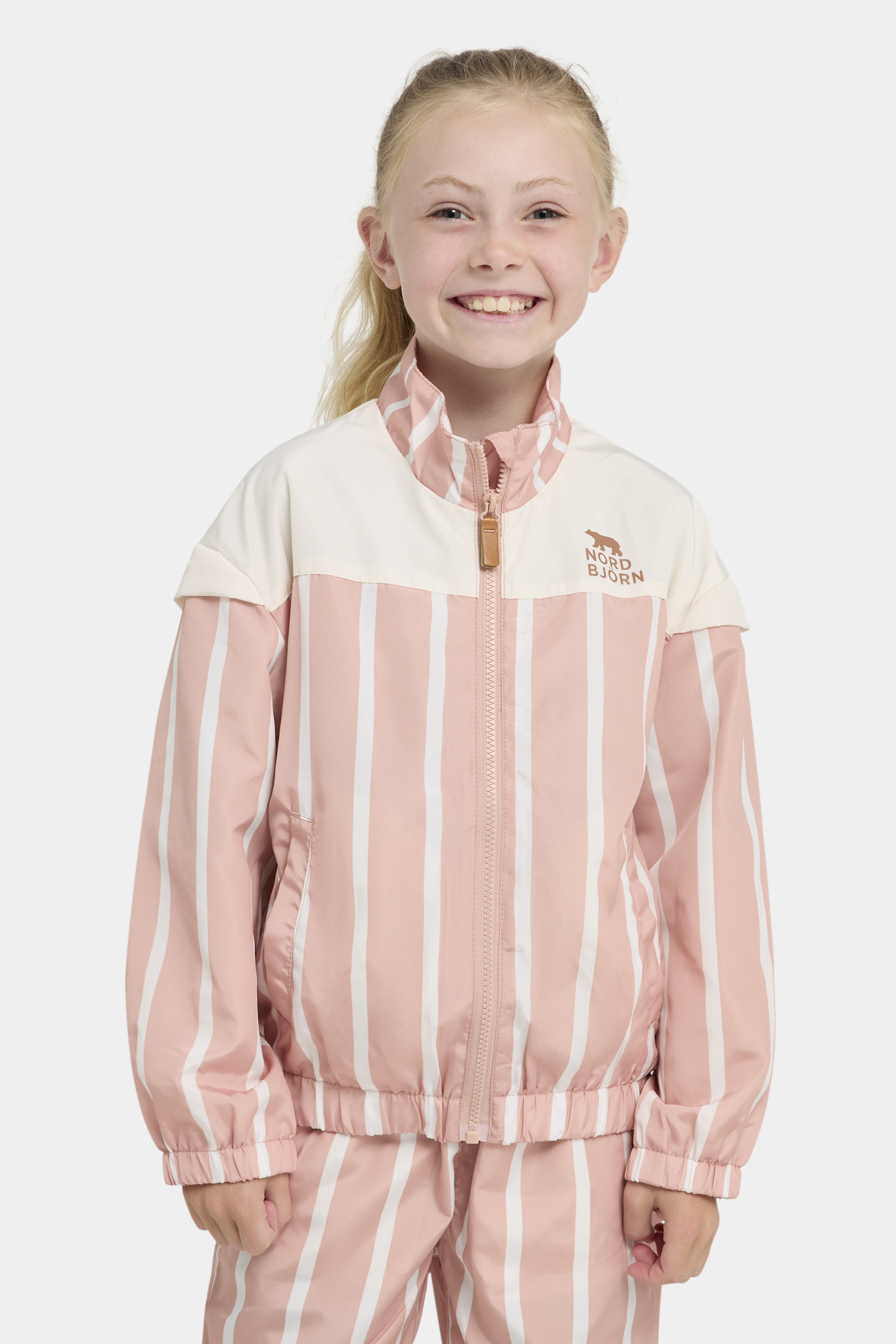 Nordbjörn Svansjö Skaljakke, Pink stripe, 122-128