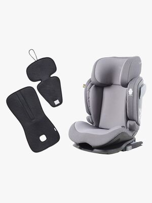 Beemoo Recline i-Size Autostol inkl. Ventilerende Hynde, Mineral Grey/Antracit