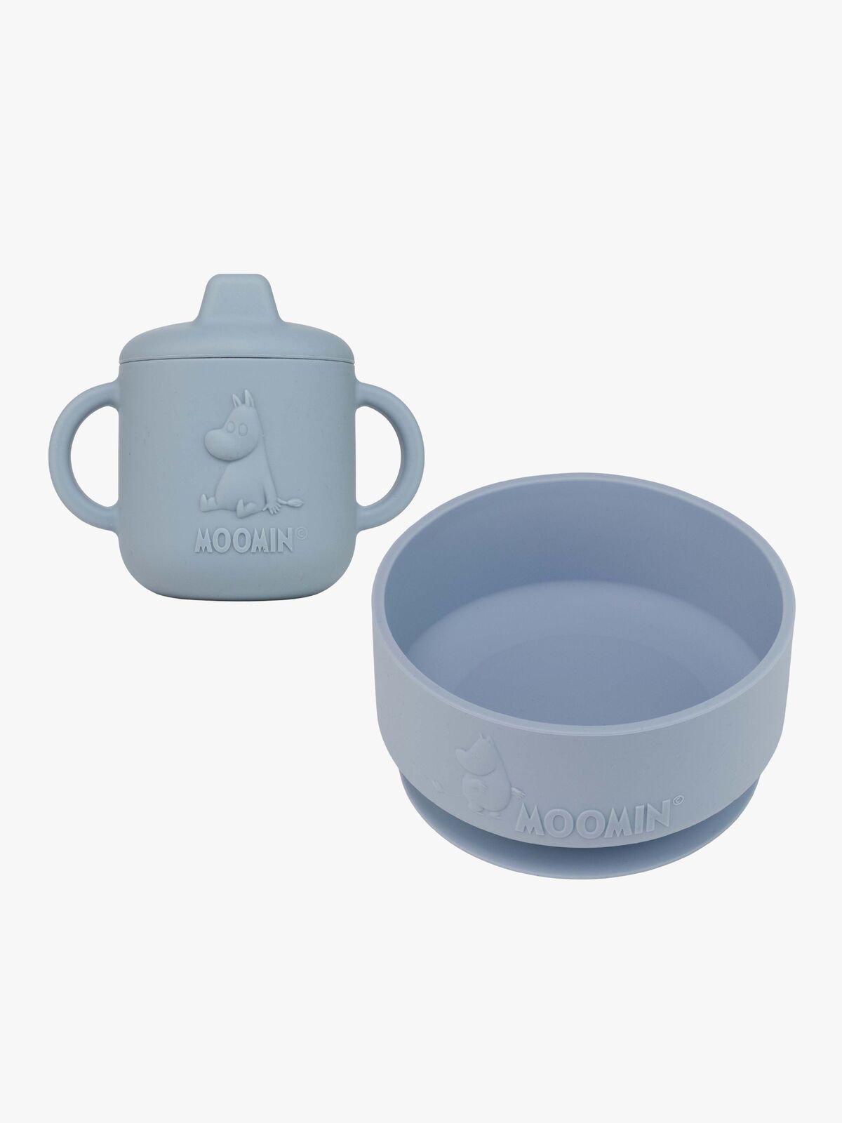 Mumitroldene Spisesæt Silikone, Sky Blue