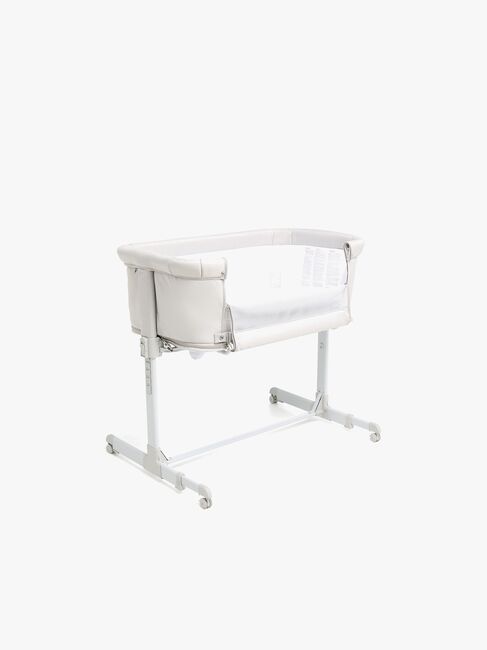 Beemoo CARE 2-i-1 Bedside Crib & Kravlegård, Light Grey