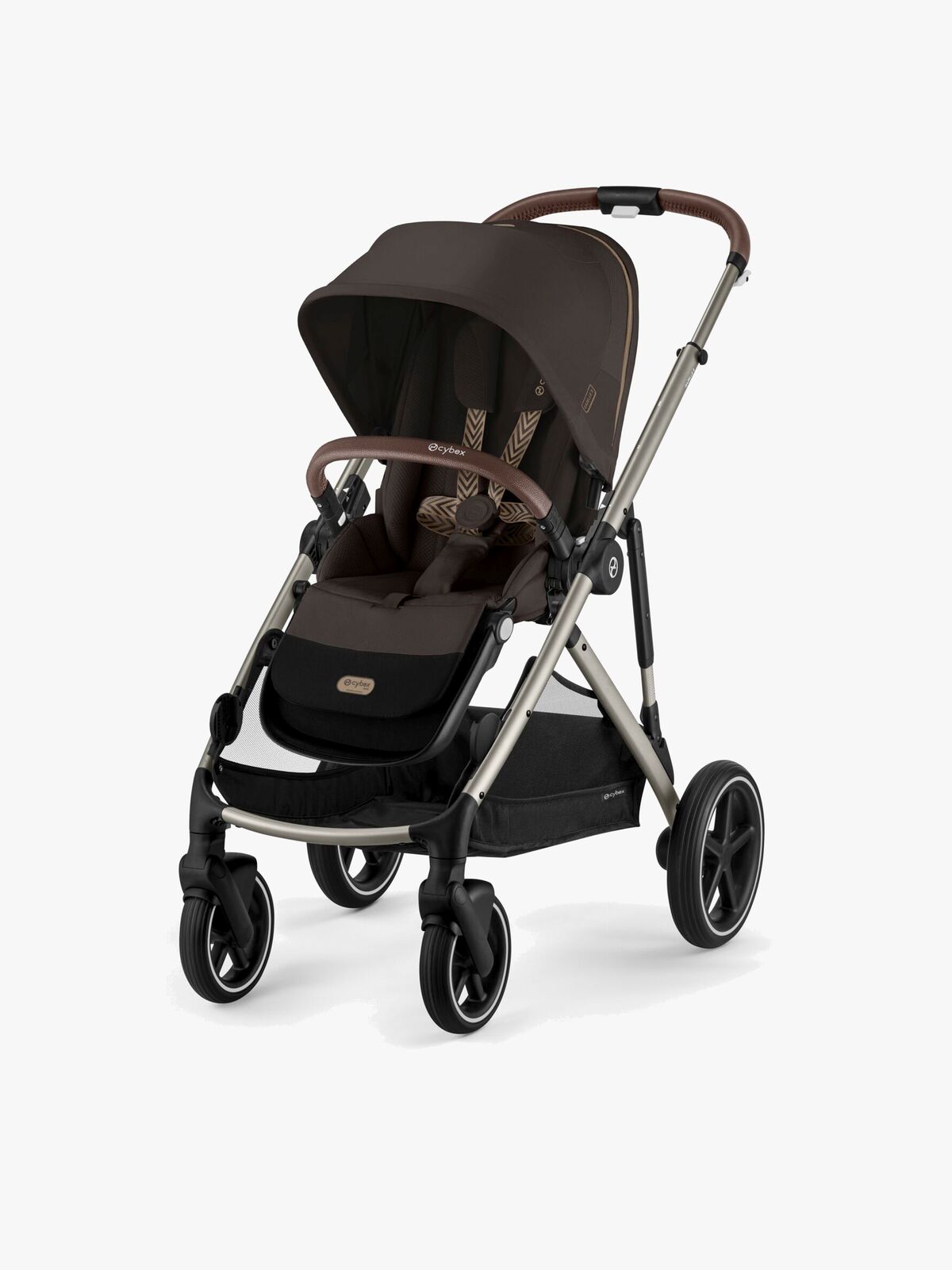 Cybex e-GAZELLE S Klapvogn, Taupe/Chocolate Brown