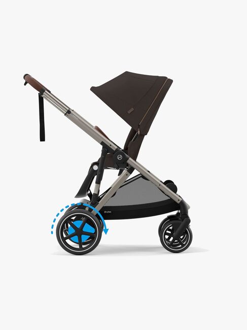 Cybex e-GAZELLE S Klapvogn, Taupe/Chocolate Brown