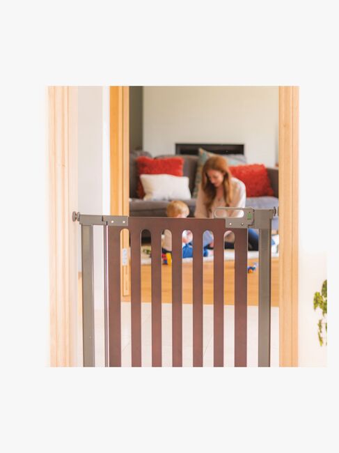 Safe & Care SafeGate Wood Pressure Fit Sikkerhedsgitter, Brun