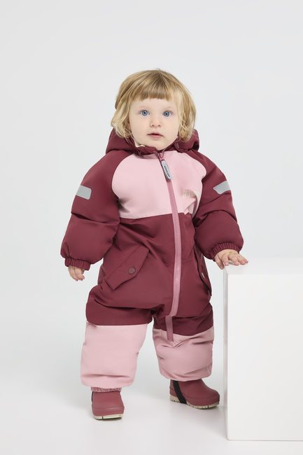 Nordbjørn Fernie Babyflyverdragt, Silver Pink/Oxblood Red