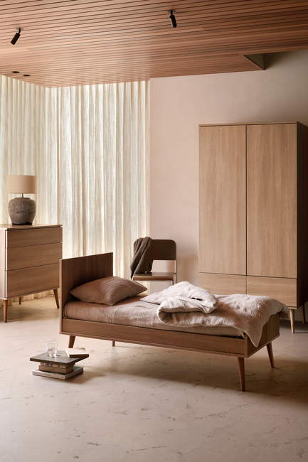 Quax FLOW Convertible Tremmeseng 70x140, Honey Ash