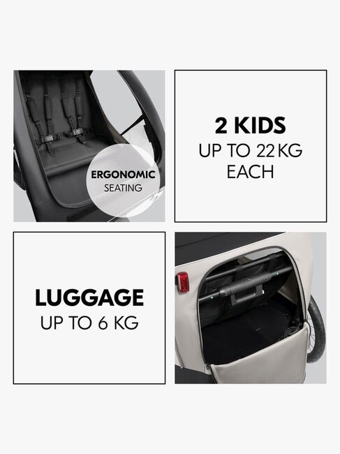 Hauck Dryk Duo Plus Cykelanhænger, Black