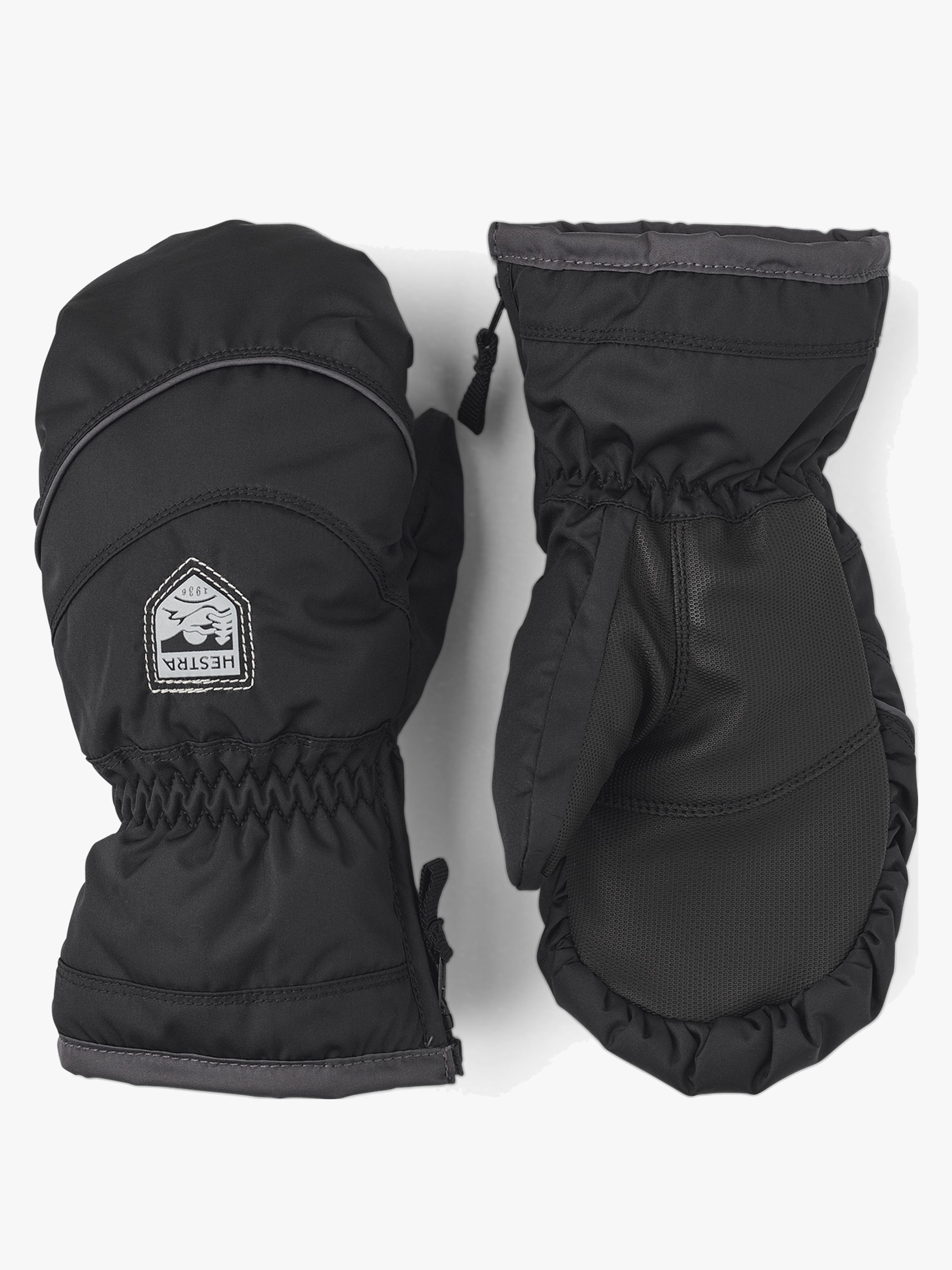 Hestra Sarri Zip JR Vanter, Sort/Grafit, 6