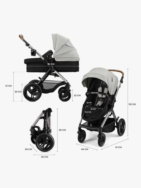 Kinderkraft MOOV 2 XL Air Kombivogn, Moonlight Grey