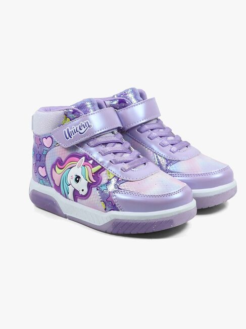 Unicorn Mid Blinkende Sneakers, Lilac S8010258SJB03-0032-4775_3a.jpg