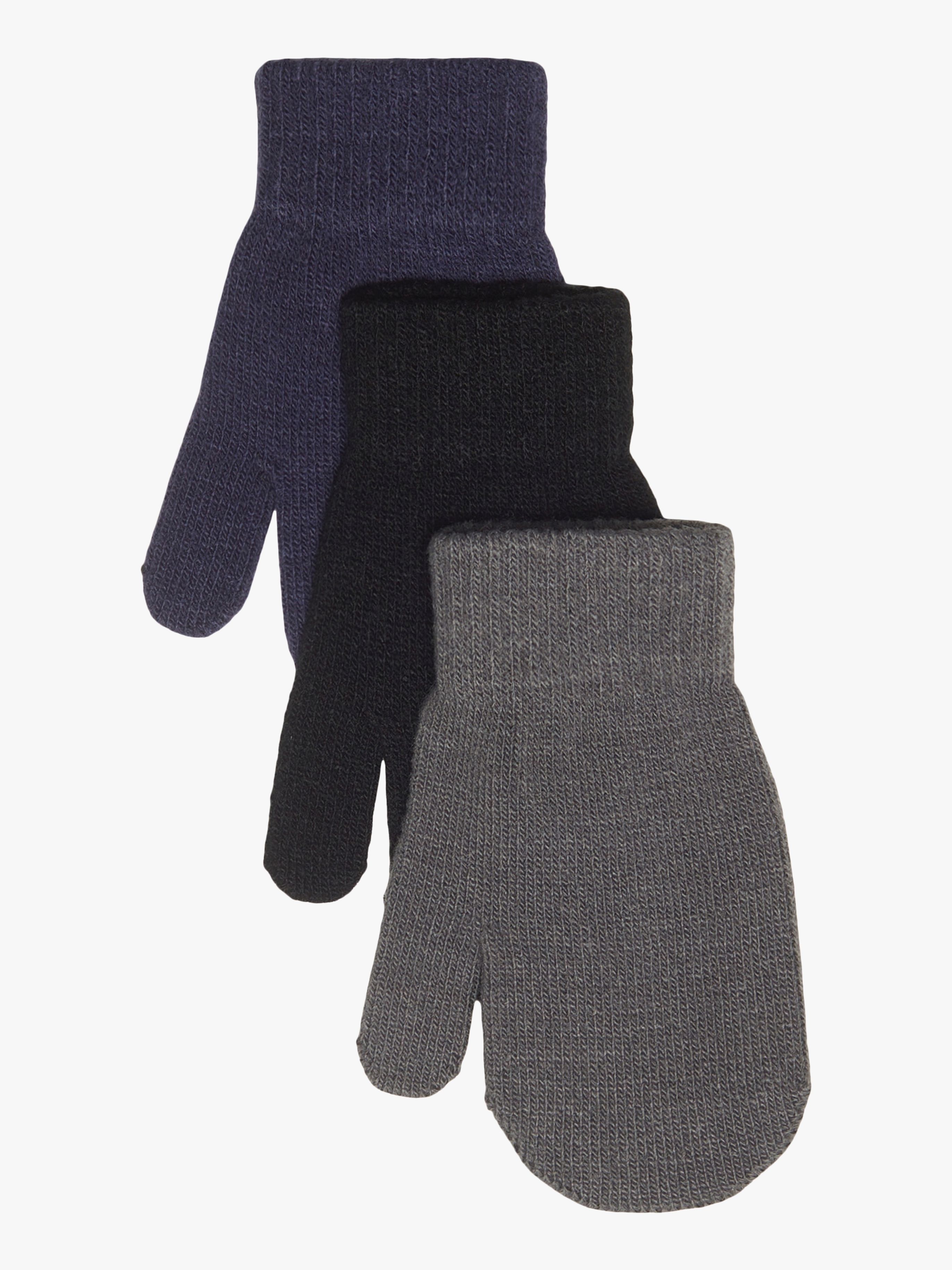 Nordbjørn Lillefjord Vanter 3-pak, Black/Quiet Shade/Eclipse, onesize
