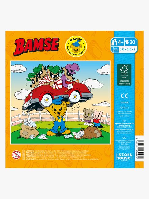 Egmont Kärnan Skurkpussel Bamse Træpuslespil 30 Brikker