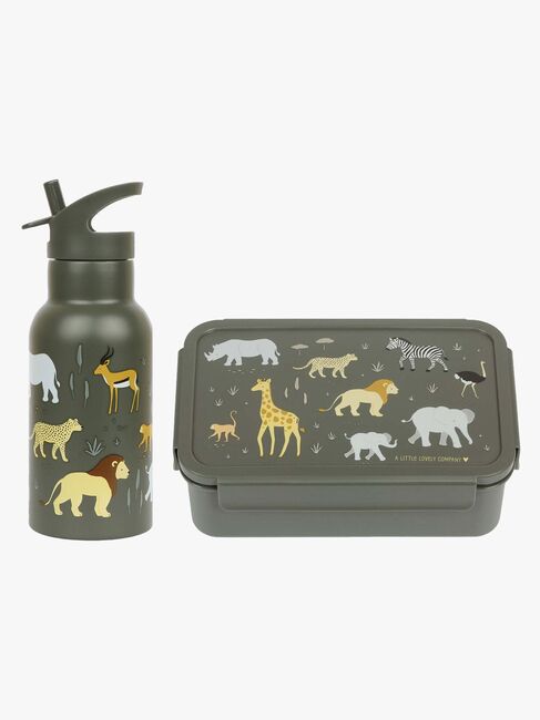 A Little Lovely Company Madkasse & Flaske, Savanna