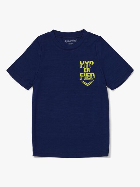 Hyperfied Neo Logo T-Shirt, Medieval Blue