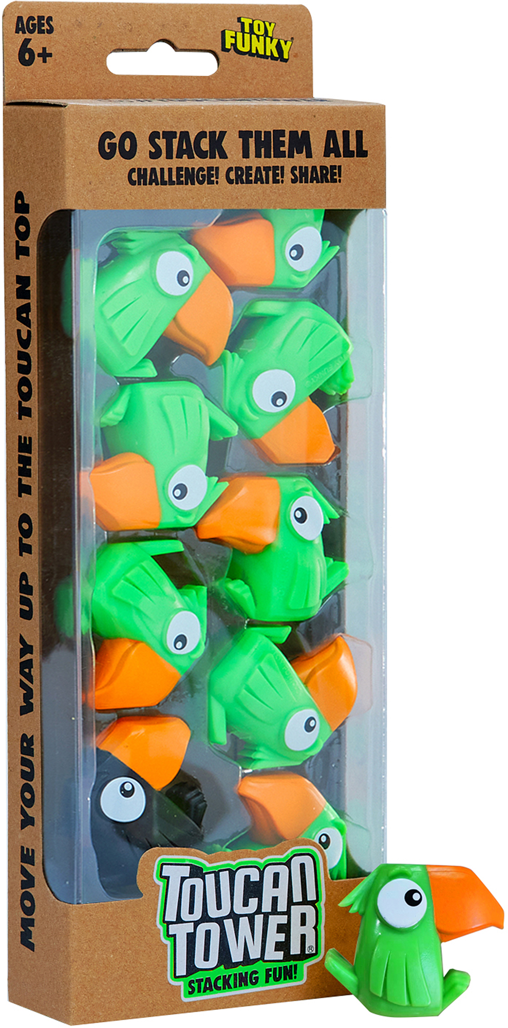 Funhouse Games Toucan Tower Spil, Grøn