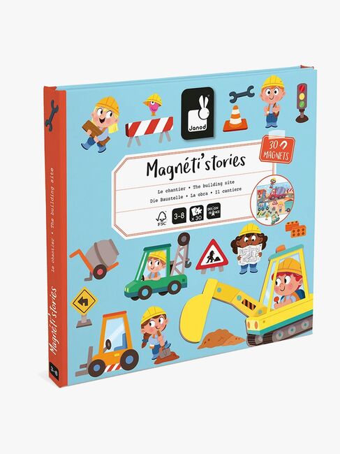 Janod Magneti'Stories Magnetsæt Byggeplads 30 Stk.