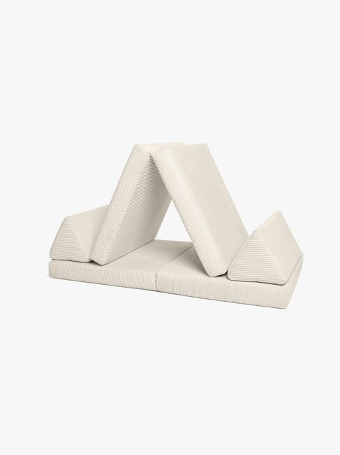 Shappy Play Bygbar Sofa 160x80 cm Kraftig Fløjl, Vanilla