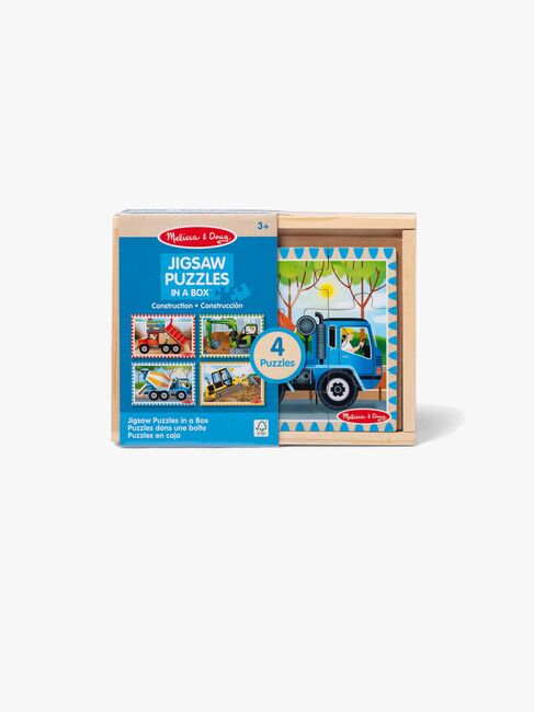 Melissa & Doug Puslespil Bygge- og Anlægskøretøjer 4-i-1 12 Dele
