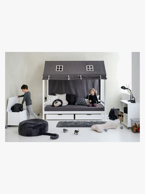 Hoppekids Bogreol m. Hjul, Hvid