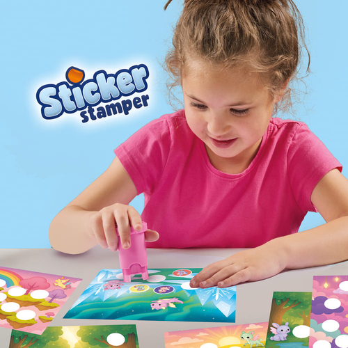 SES Creative Stempel med Klistermærker Fantasidyr