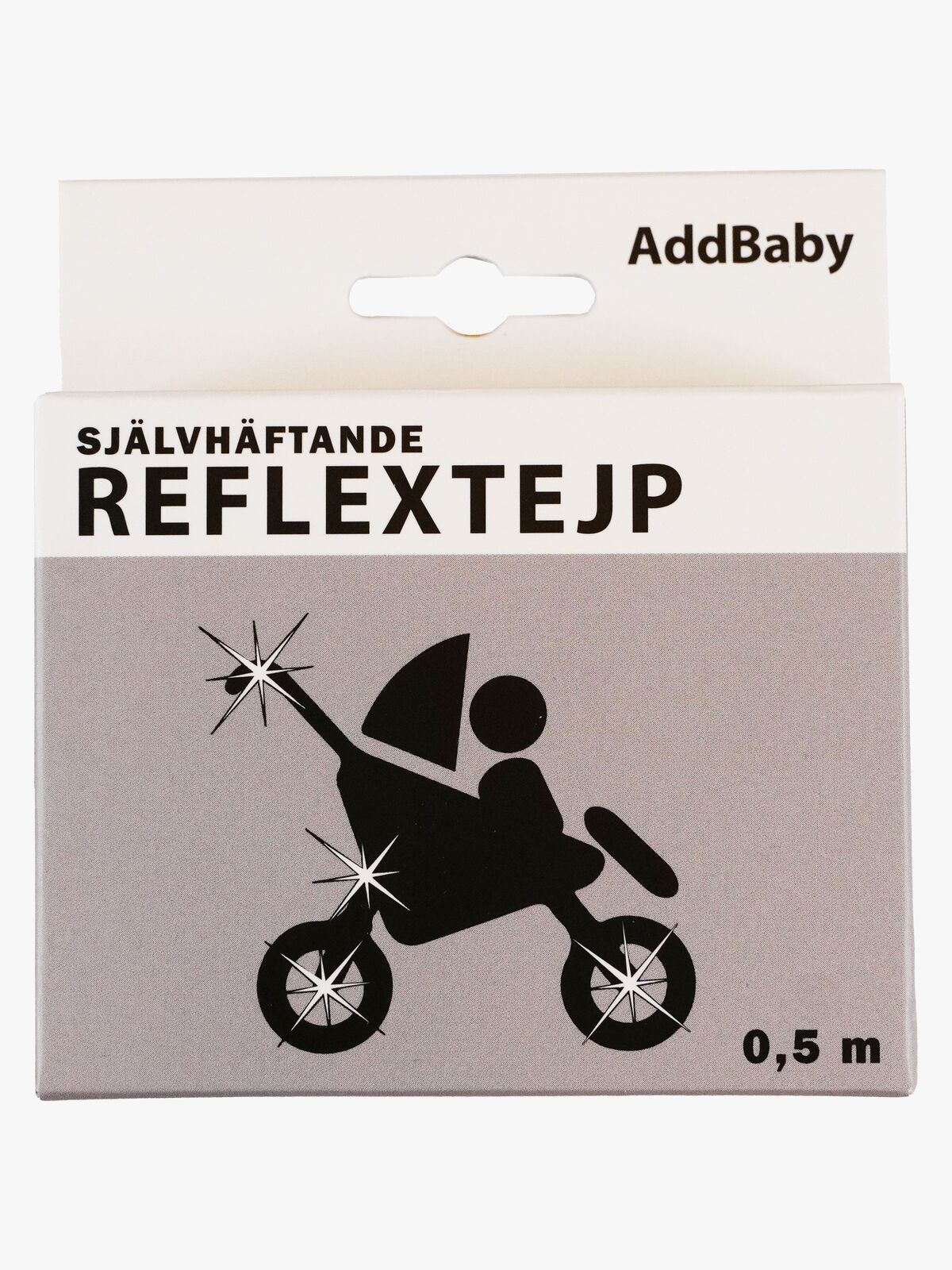 AddBaby Reflekstape 0.5 m, Sort