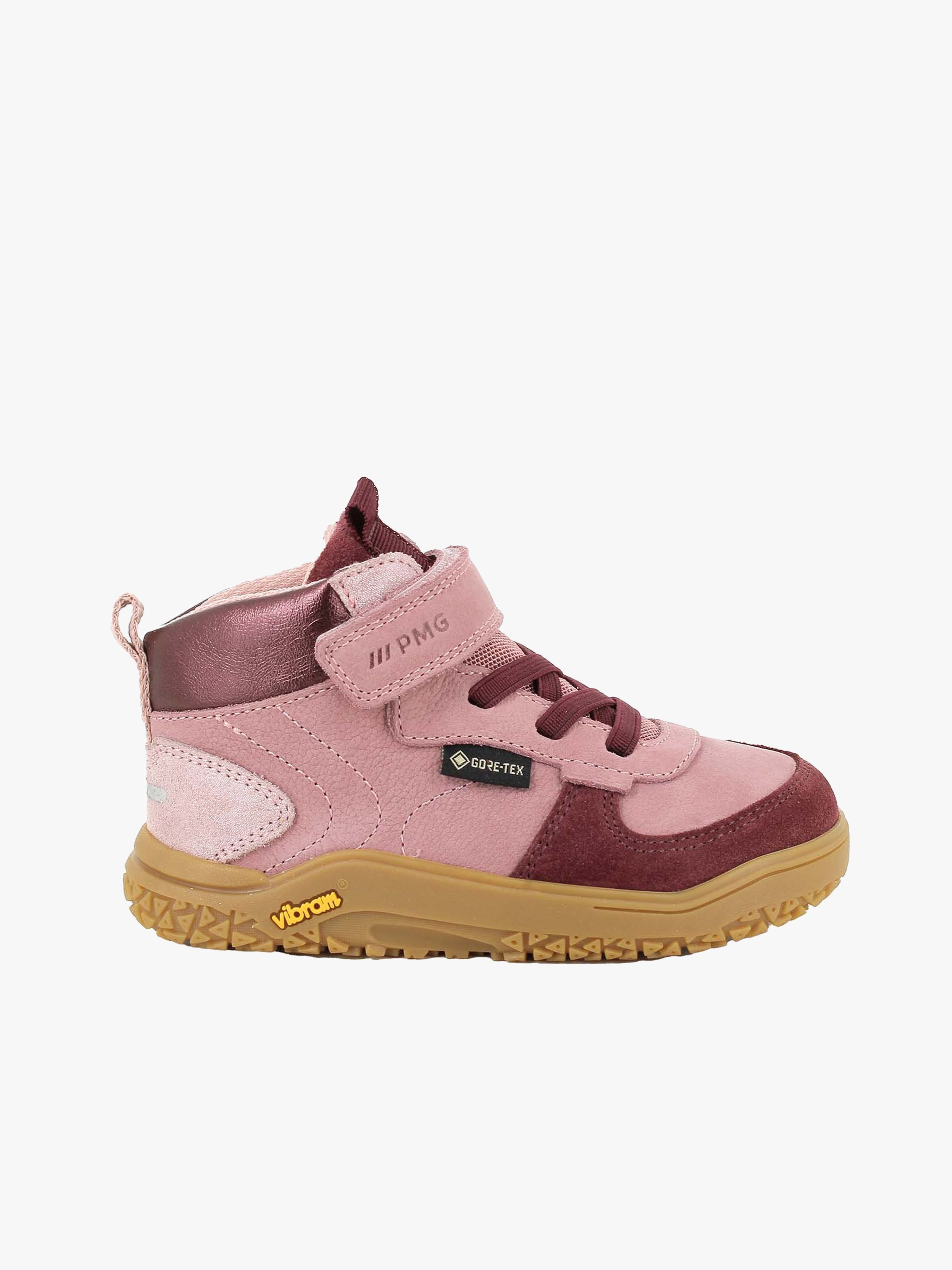 Primigi Pyr Barefoot GTX Vandtætte Mid Sneakers, Old Pink/Bordeaux, 24