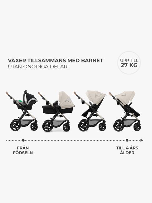 Kinderkraft MOOV 2 3-in-1 Kombivogn, Moonlight Grey