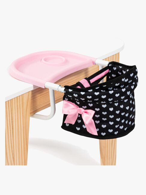 Bayer Design Babystol til Bord med Bakke, Sort/Lyserød