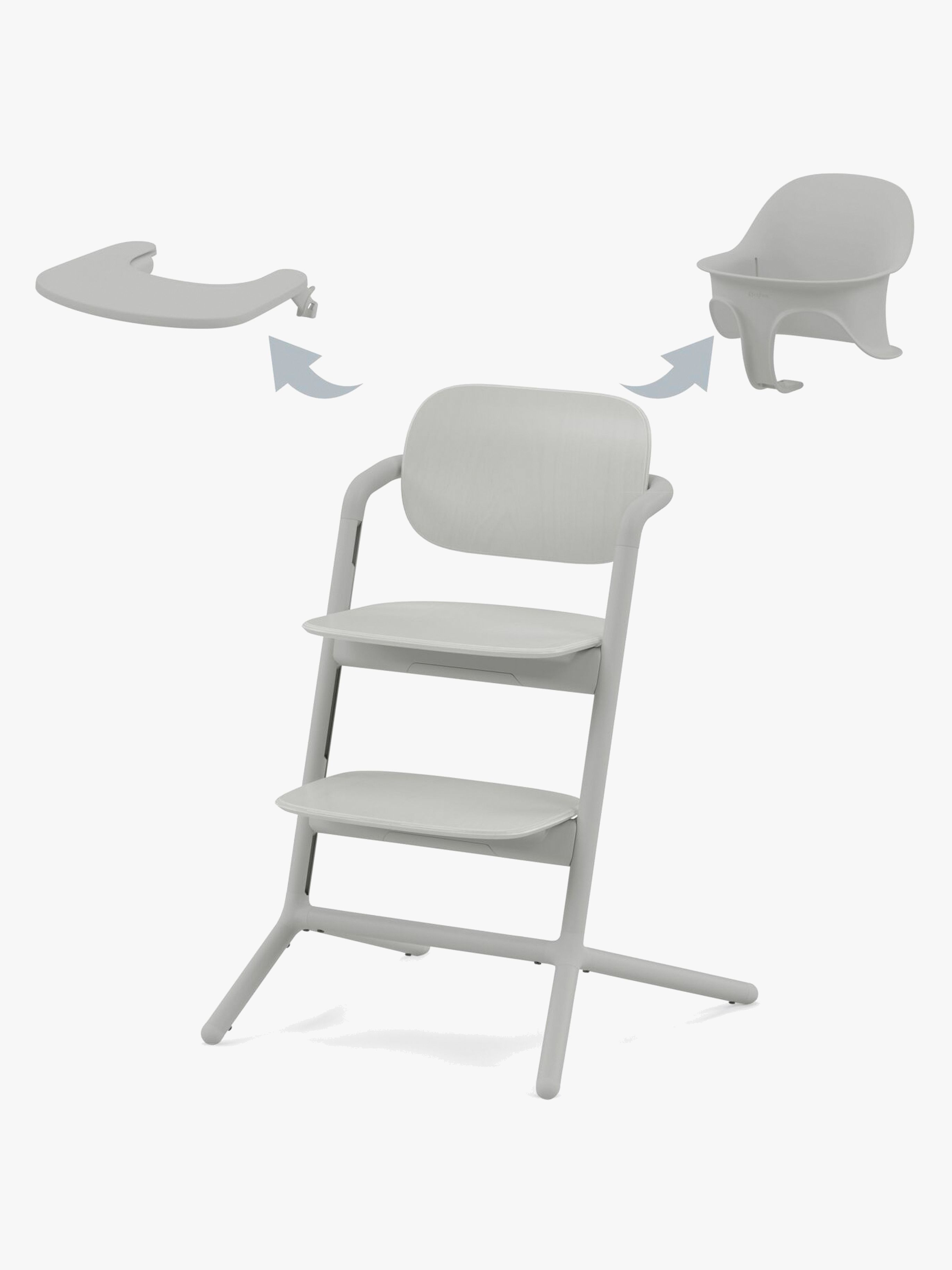 Cybex Lemo 3-in-1 Højstol inkl. Babysæt og Bakke, Suede Grey