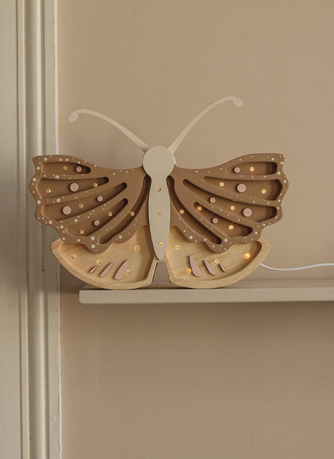 Little Lights Lampe Sommerfugl, Brun