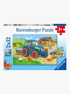 Ravensburger Puslespil Traktor & Gravemaskine 2x12 Brikker