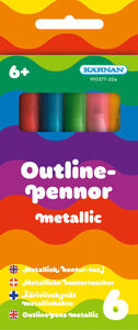 Kärnan Outline-tusser Metallic 6 St