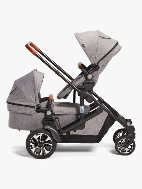 Beemoo Maxi 4 Twin Søskendevogn, Grey Melange/Black