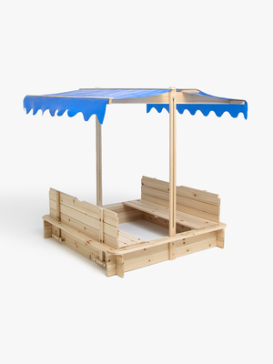 Woodlii Sandkasse med Tag og Bænk, Natur