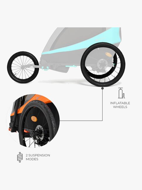 Kinderkraft Nava Cykelanhænger, Hawaiian Blue