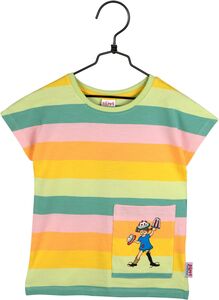 Pippi Langstrømpe Rainbow T-Shirt, Grøn