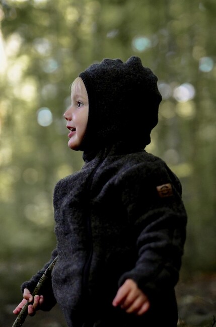 Mikk-Line Elefanthue Merinould, Dark Brown Melange