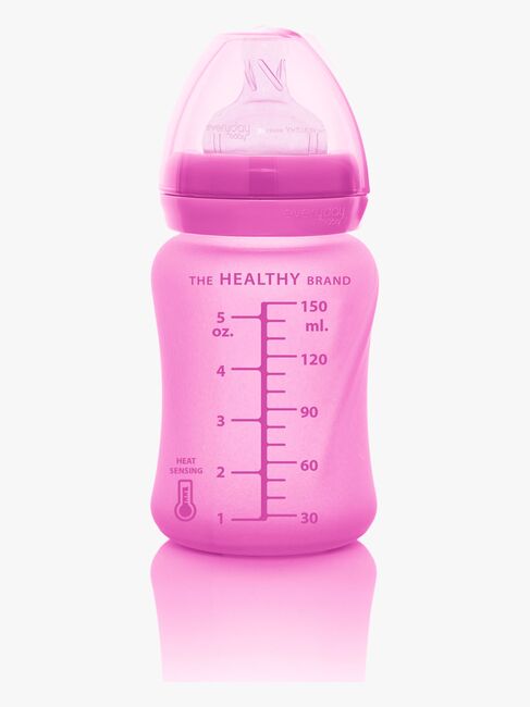 Everyday Baby Varmeindikator Sutteflaske Glas 150 ml, Cerise