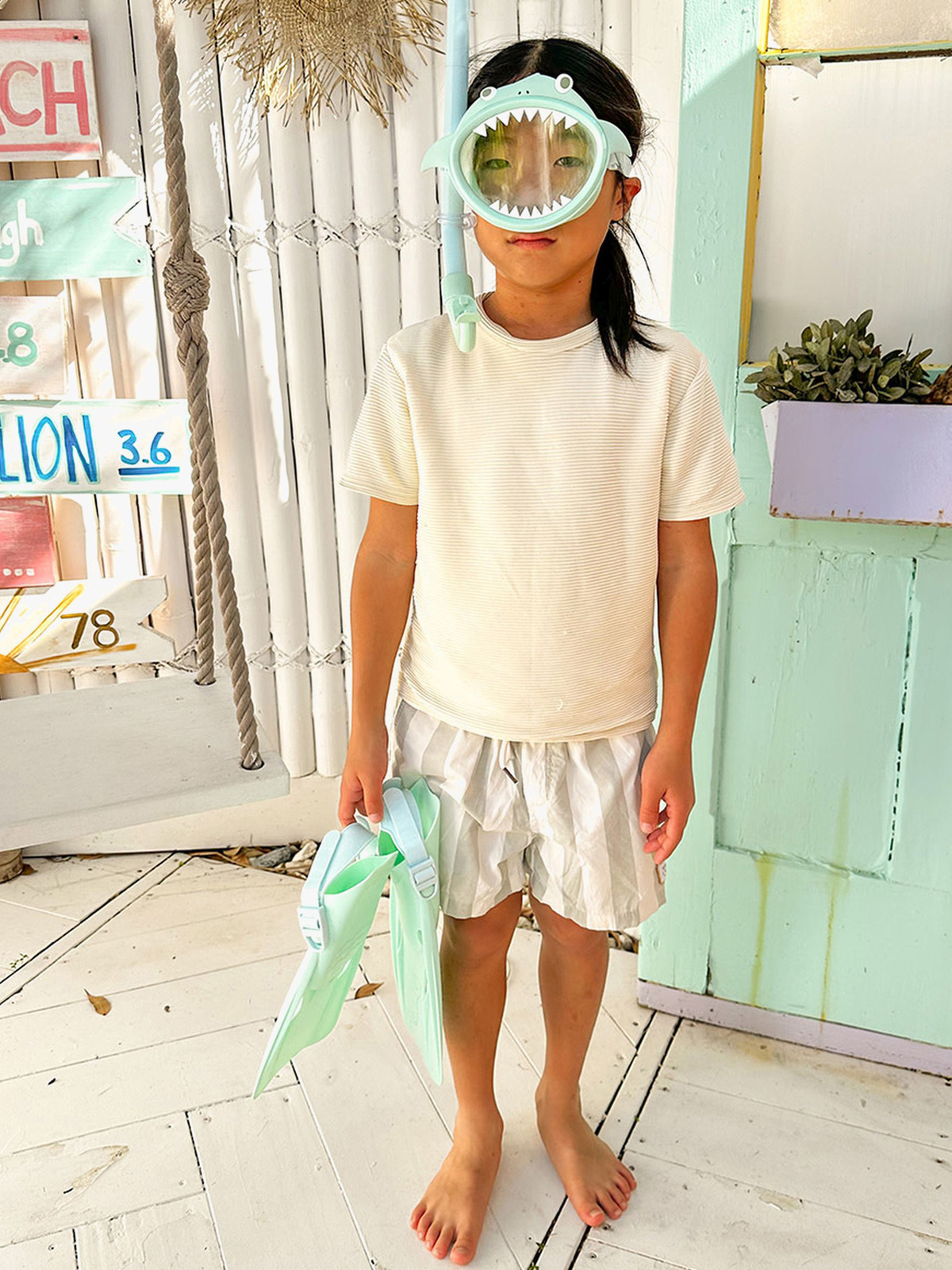 SUNNYLiFE Snorkelsæt Barn Small, Salty the Shark Multi