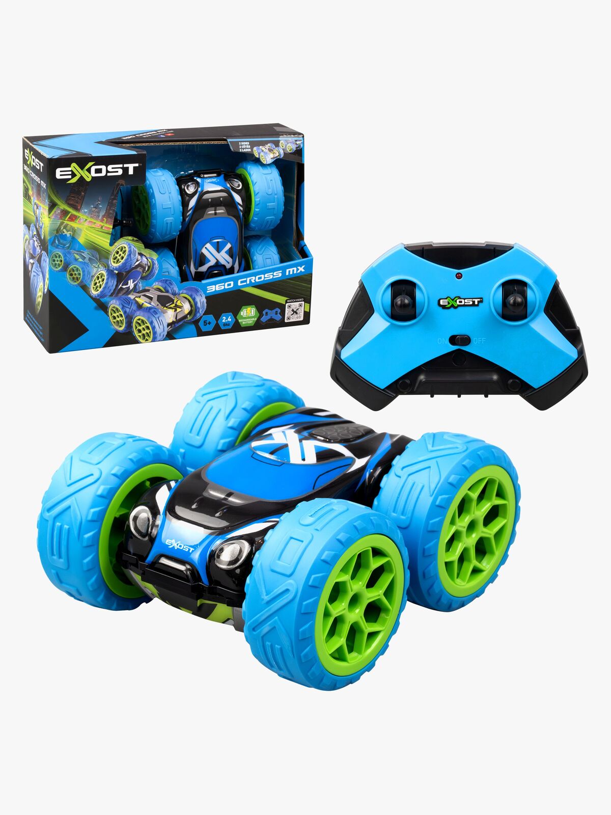 Silverlit Exost Fjernstyret Bil 360 Cross MX, Blå