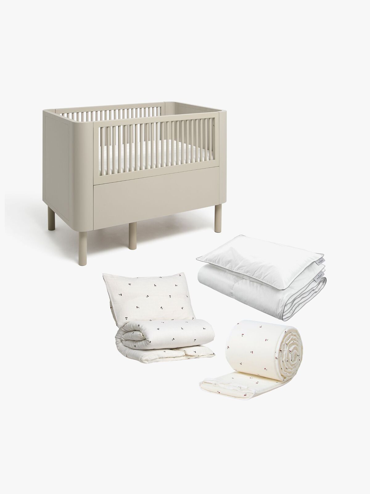 Alice & Fox JUNE Vokseseng inkl Sengesæt NESSA 100x130, Dusk Beige