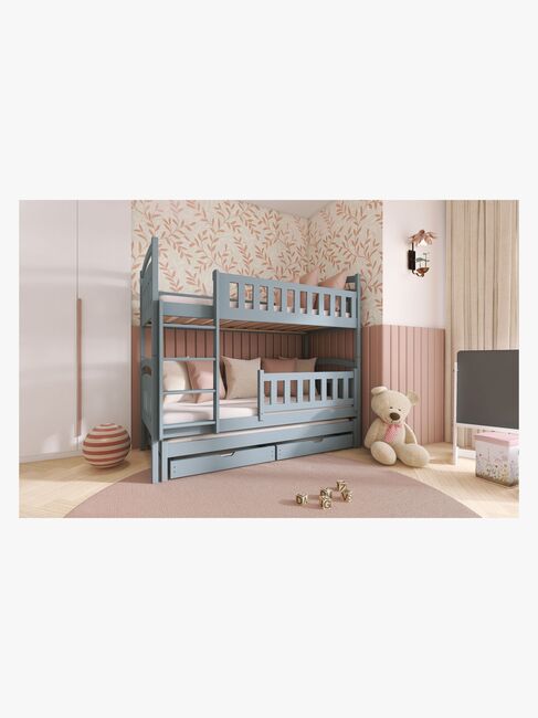 Lano Meble BLANKA Tribbelkøjeseng 90x200, Grå