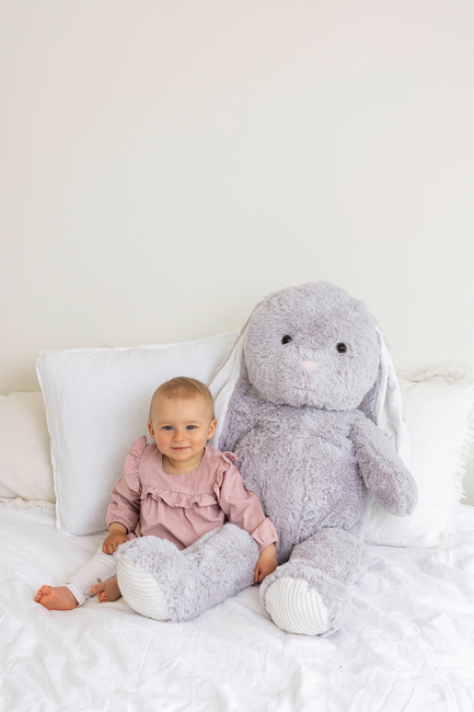 Teddykompaniet Jessica Kanin 100 cm, Grå