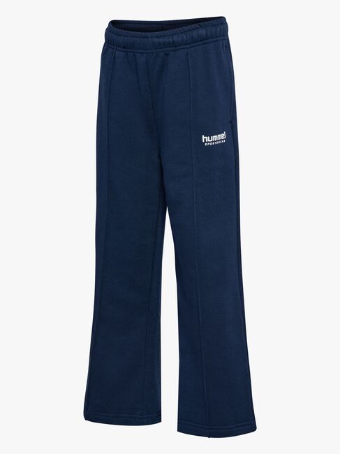 Hummel JR Wide Leg Pintug Joggingbukser, Dress Blue
