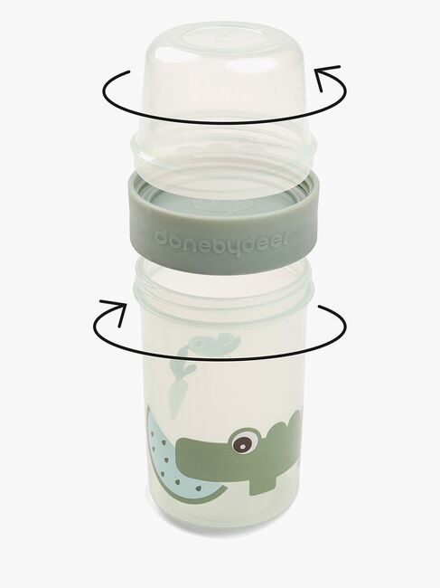 Done By Deer Croco To Go Two-Way Snackbeholder, Green