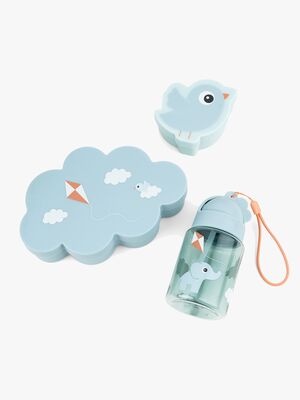 Done By Deer Snacks- Og Madkasser med Sugerørskop, Blue